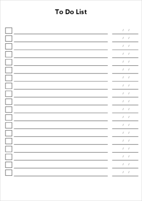 To Do List Templates 