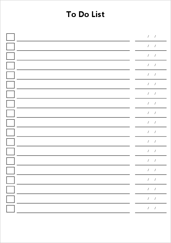 Free Printable To-Do List & Checklist Templates [Word, PDF, Excel]