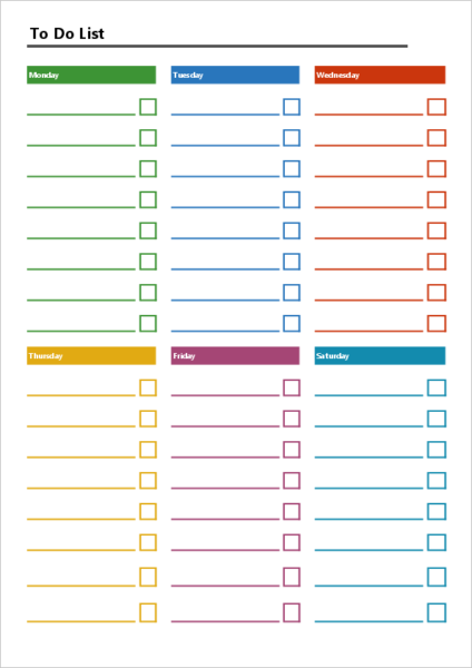 To Do List Templates | Free Excel