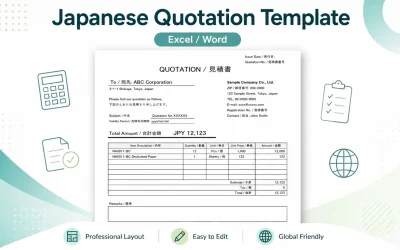 Japanese Quotation Template｜Free Excel and Word Downloads