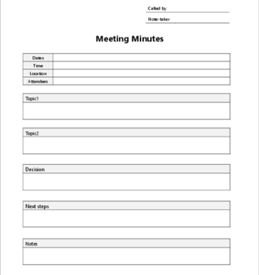 Meeting Minutes Templates | Word Free download