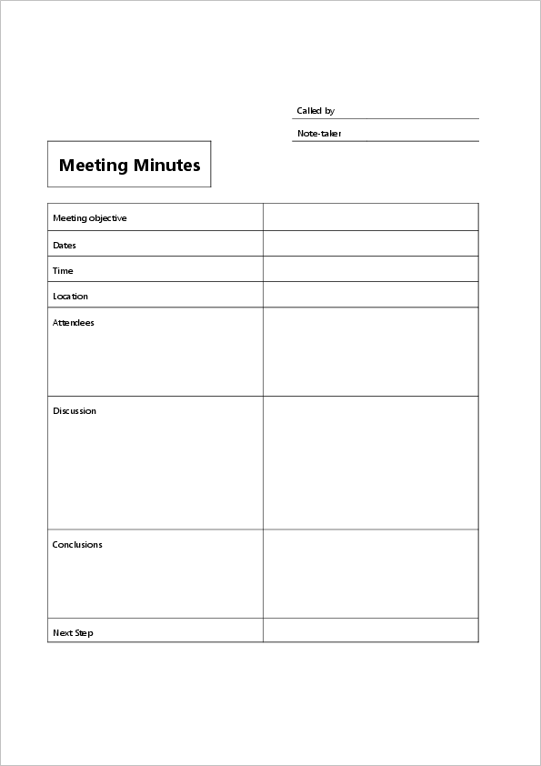 Meeting minutes template02