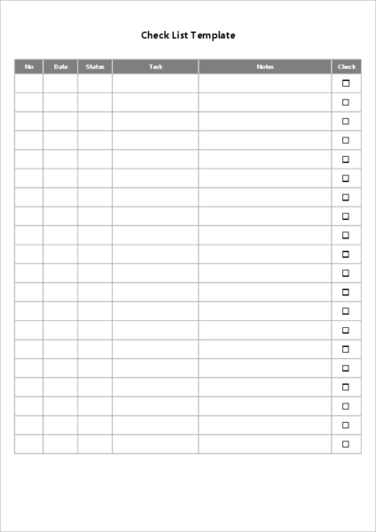 Checklist template06