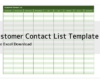 Free Customer Contact List Template for Excel