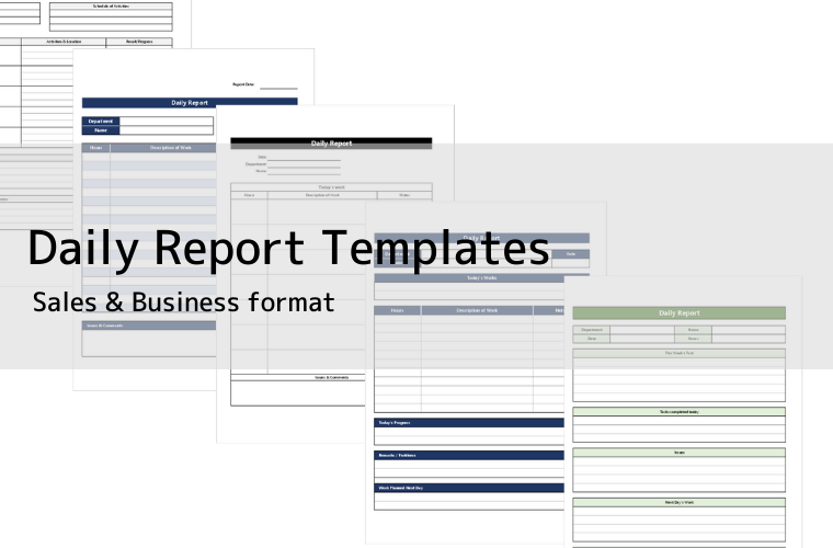 Daily Report Template | Sales & Business Free Excel Template