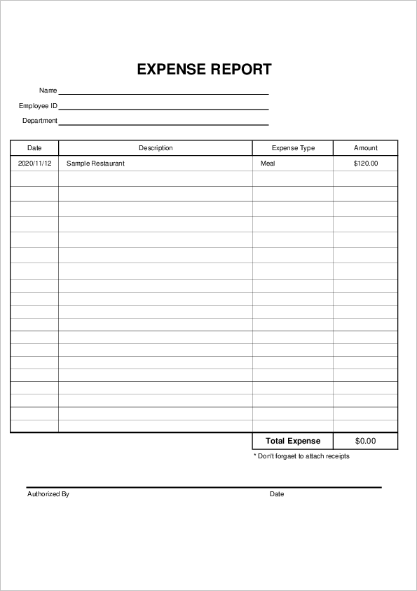 Expense Report Template01