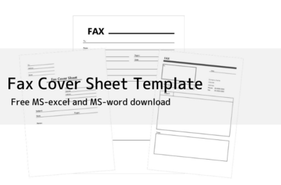 Fax cover sheet templates - download free excel templates