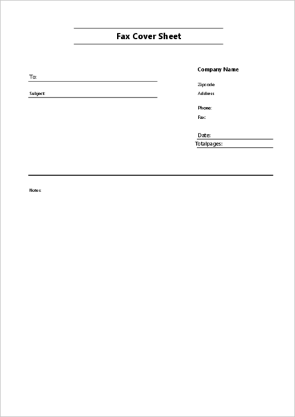 fax cover sheet free excel template01