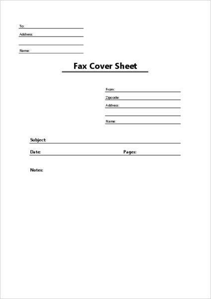 fax cover sheet templates download free excel templates