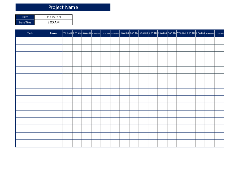 Daily Ganttchart template01