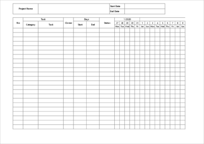 Simple Gantt chart Template01