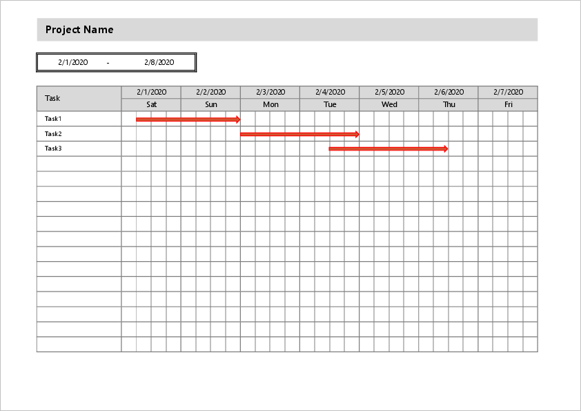 Gantt Chart Weekly Excel Template