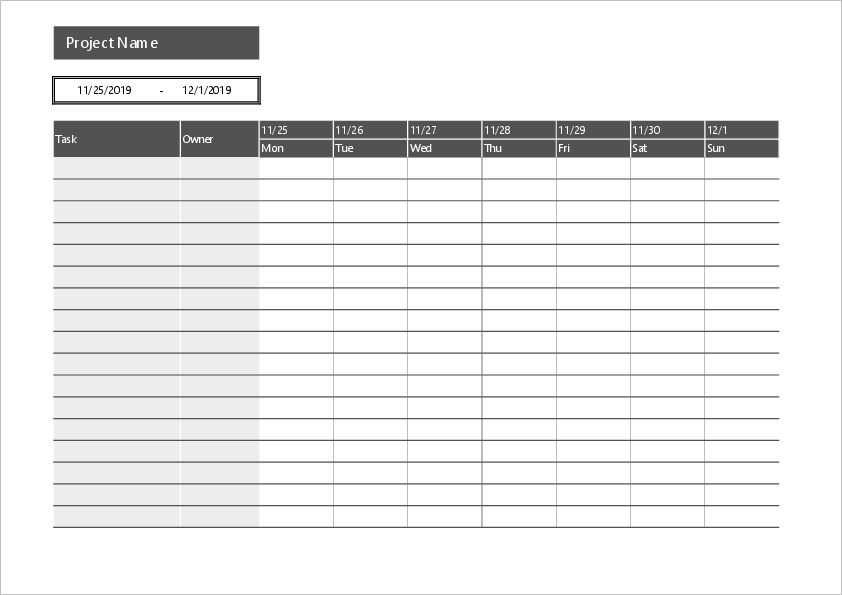 blank gantt chart template