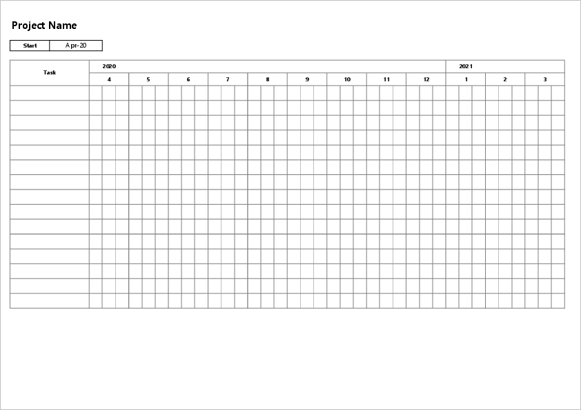 blank gantt chart template