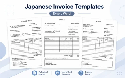 Japanese Invoice Templates | Free Excel and Word Downloads