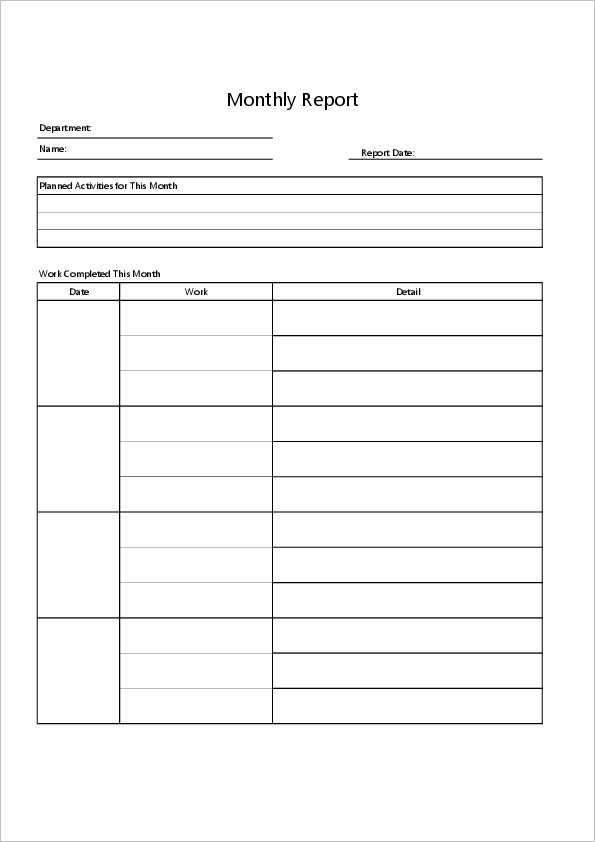 Monthly Report Template03