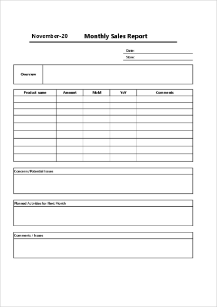 Monthly Report Template02