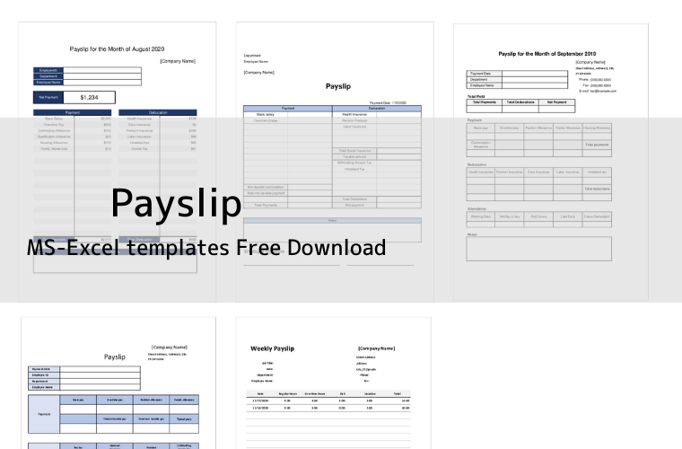 Payslip Templates | Excel Free download