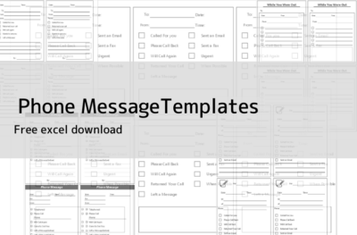 Phone message templates with excel | Free download