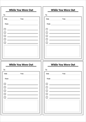 Phone message template excel03