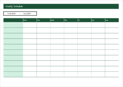 Free schedule templates for Excel