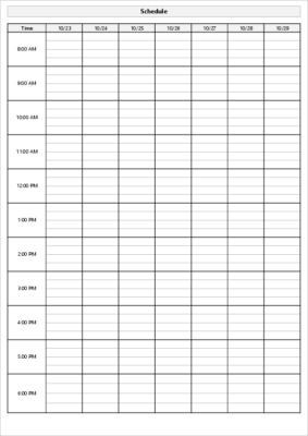 Free schedule templates for Excel