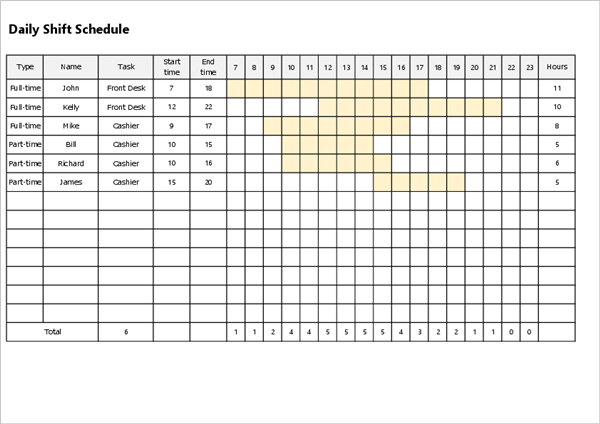 How to make a shift schedule