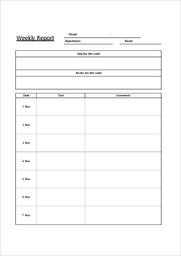 Weekly Report Template03